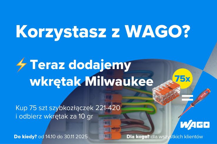 Promocja WAGO - wkrętak Milwaukee za zakupy!