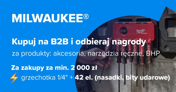 Promocja Milwaukee B2B – akcesoria i&nbsp;narzędzia z&nbsp;nagrodami