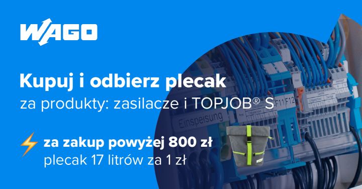 Promocja WAGO – zasilacze i&nbsp;TOPJOB S z&nbsp;plecakiem w&nbsp;prezencie