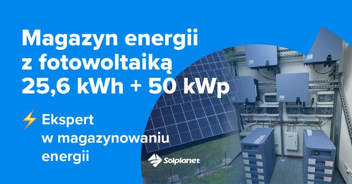 Instalacja 50 kWp na&nbsp;gruncie + magazyn 25,60 kWh. Hybryda zaprojektowana pod efektywność i&nbsp;niezawodność