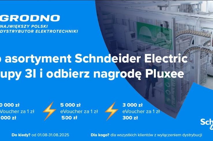 Asortyment Schneider w promocji nagradzanej bonem Pluxee!
