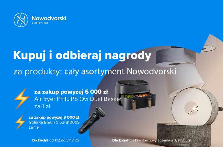 Promocja Nowodvorski Lighting – zakup oświetlenia z nagrodami dla klientów