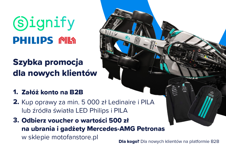 Promocja dla Nowych klientów B2B – voucher 500 zł za zakupy SIGNIFY!