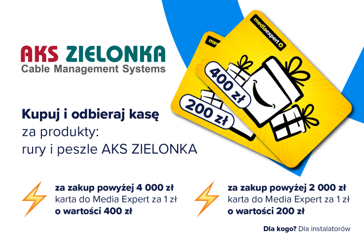 Promocja AKS ZIELONKA dla instalatorów na asortyment rury i peszle